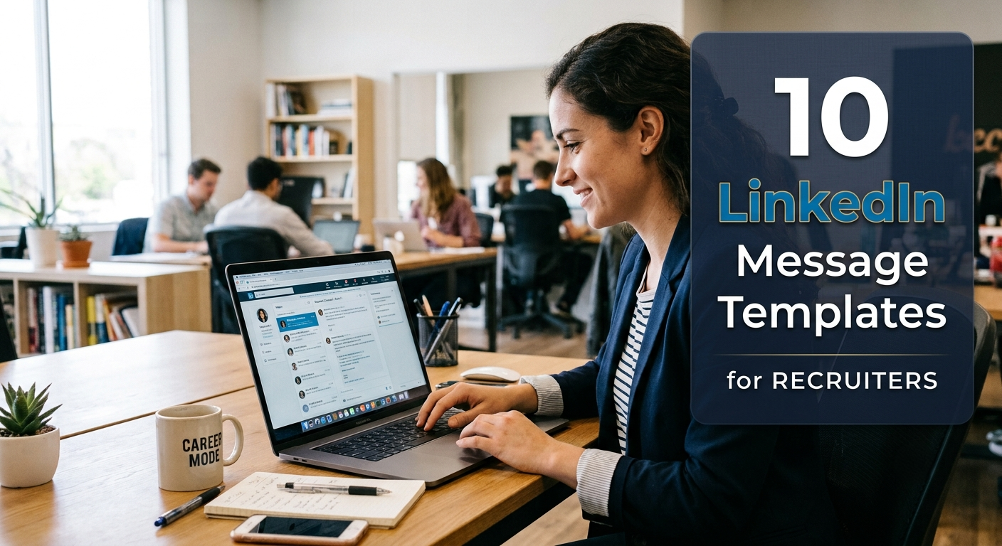 Examples of LinkedIn messages for job seekers contacting recruiters and following up on job opportunities.